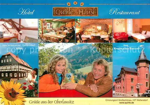 AK / Ansichtskarte Grossschoenau Sachsen Hotel Restaurant Quirle H?usl / Grossschoenau Sachsen /Goerlitz LKR