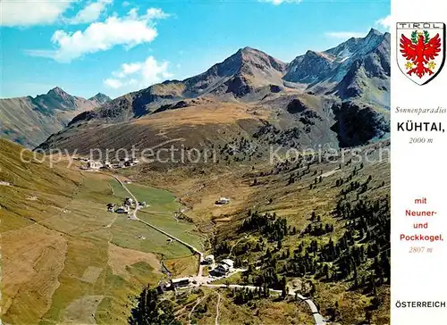 AK / Ansichtskarte Kuehtai Fliegeraufnahme mit Neuner und Pockkogel / Oetz /Tiroler Oberland
