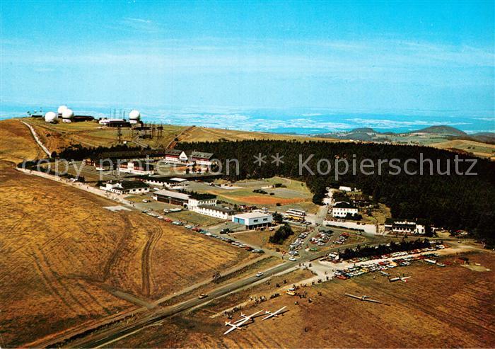 Ak Ansichtskarte Wasserkuppe Rhoen Fliegeraufnahme Segelfliegen