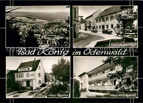 AK / Ansichtskarte Bad Koenig Odenwald Panorama Schoenbergerhof Haus Regina Hildegart Kat. Bad Koenig