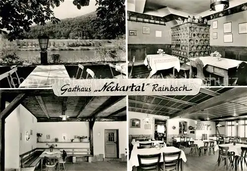 AK / Ansichtskarte Rainbach Neckargemuend Gasthaus Neckartal Gaststube Terrasse Kachelofen Kat. Neckargemuend