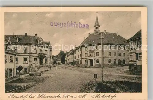 AK / Ansichtskarte Bonndorf Schwarzwald Martinsstrasse Kat. Bonndorf