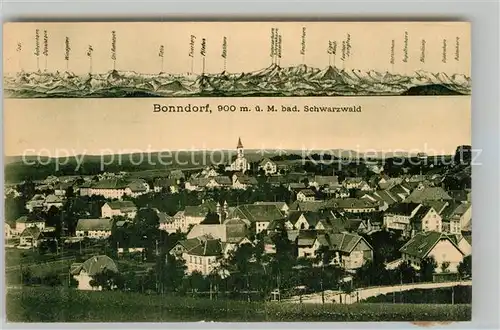 AK / Ansichtskarte Bonndorf Schwarzwald Teilansicht Alpenblick Kat. Bonndorf