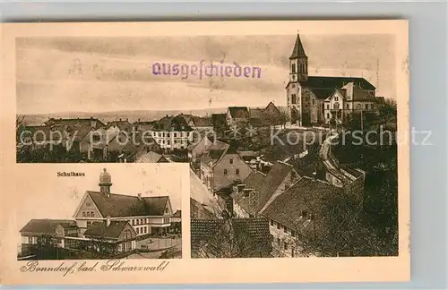 AK / Ansichtskarte Bonndorf Schwarzwald Kirche Neues Schulhaus Kat. Bonndorf