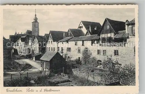 AK / Ansichtskarte Crailsheim Partie an der Stadtmauer Kat. Crailsheim