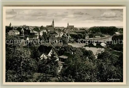 AK / Ansichtskarte Crailsheim Teilansicht Jagstbruecke Kat. Crailsheim