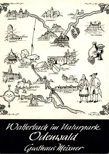 AK / Ansichtskarte Watterbach Gasthaus Meixner Panoramakarte Kat. Kirchzell