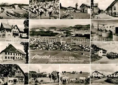 AK / Ansichtskarte Altusried Teilansichten Ort der Allgaeuer Freilichtspiele Trachten Kat. Altusried
