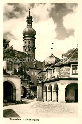 AK / Ansichtskarte Weikersheim Schloss Eingang Kat. Weikersheim