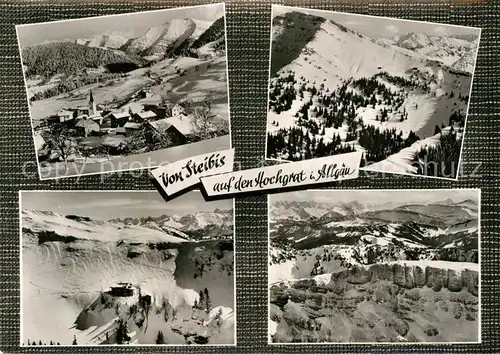 AK / Ansichtskarte Steibis Winterpanorama Hochgrat Allgaeuer Alpen Kat. Oberstaufen