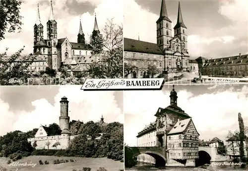 AK / Ansichtskarte Bamberg Dom Michelsberg Altenburg Altes Rathaus Kat. Bamberg