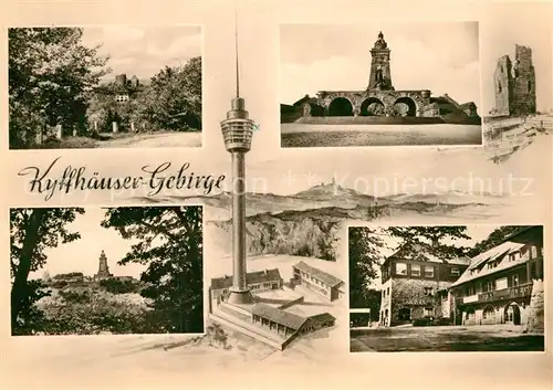 AK / Ansichtskarte Kyffhaeuser Denkmal Ruine Turm Berghotel Gaststaette Kat. Bad Frankenhausen