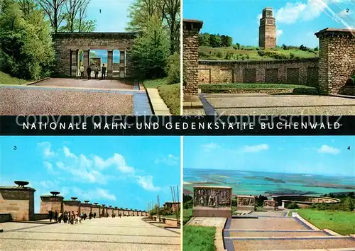 AK / Ansichtskarte Buchenwald Weimar Mahn  und Gedenkstaette Stelenweg Ringgrab 2 Glockenturm  Kat. Weimar
