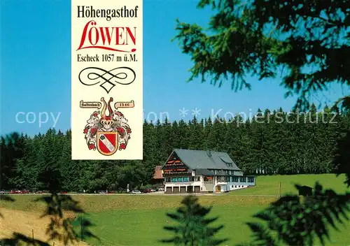 AK / Ansichtskarte Schoenwald Schwarzwald Hoehengasthof Loewen Kat. Schoenwald im Schwarzwald