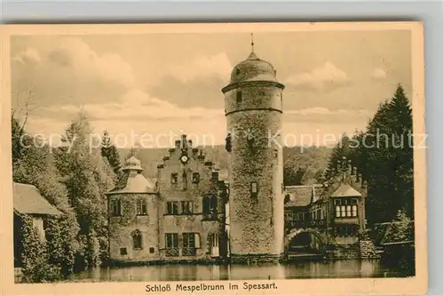 AK / Ansichtskarte Mespelbrunn Schloss Kat. Mespelbrunn