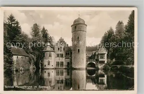 AK / Ansichtskarte Mespelbrunn Schloss Kat. Mespelbrunn