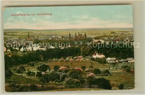 AK / Ansichtskarte Aschaffenburg Main Blick von Godelsberg Schloss Kat. Aschaffenburg