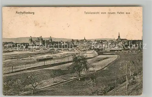 AK / Ansichtskarte Aschaffenburg Main Schloss Blick vom neuen Hafen Kat. Aschaffenburg