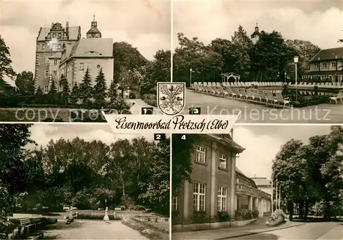 AK / Ansichtskarte Pretzsch Elbe Kinderheim ehemaliges Schloss Kurpark Kulturhaus Eisenmoorbad Kat. Bad Schmiedeberg