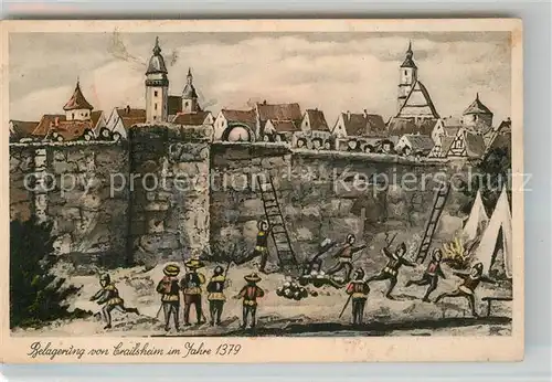 AK / Ansichtskarte Crailsheim Belagerung anno 1379 Kat. Crailsheim