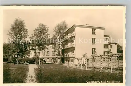 AK / Ansichtskarte Crailsheim Kreis Krankenhaus Kat. Crailsheim