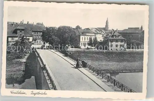 AK / Ansichtskarte Crailsheim Jagstbruecke Kat. Crailsheim