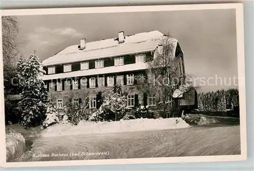 AK / Ansichtskarte Rothaus Grafenhausen Kurhaus  Kat. Grafenhausen