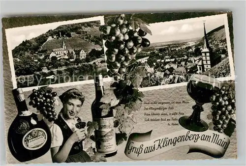 AK / Ansichtskarte Klingenberg Main Panorama Bocksbeutel Wein  Kat. Klingenberg a.Main