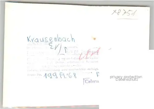 AK / Ansichtskarte Krausenbach Fliegeraufnahme Kat. Dammbach