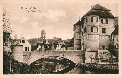 AK / Ansichtskarte Donauwoerth Am Rieder Tor Kat. Donauwoerth