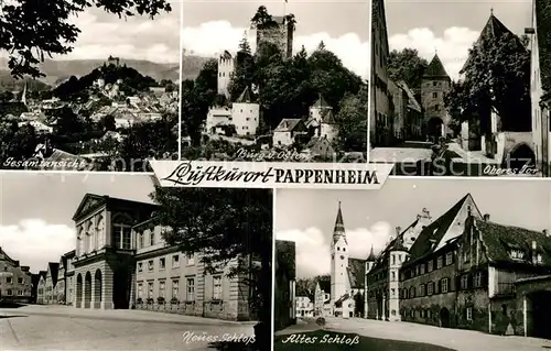 AK / Ansichtskarte Pappenheim Mittelfranken Gesamtansicht Burg Oberes Tor Neues und Altes Schloss Kat. Pappenheim