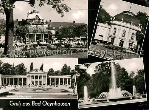 AK / Ansichtskarte Bad Oeynhausen Grosses Kurhaus Kurtheater Wasserkunst Brunnen Wandelhalle Kat. Bad Oeynhausen