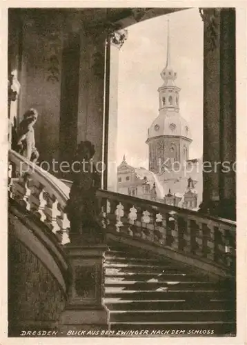 AK / Ansichtskarte Dresden Blick aus dem Zwinger nach dem Schloss Kat. Dresden Elbe