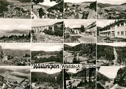 AK / Ansichtskarte Willingen Sauerland Teilansichten Viadukt Kleingolfplatz Kurhaeuser Waldpartie Kat. Willingen (Upland)