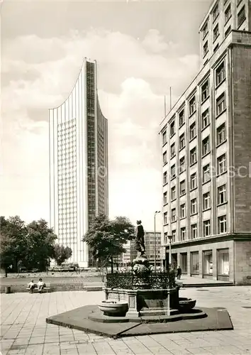 AK / Ansichtskarte Leipzig Maegdebrunnen und Universitaetsgebaeude Denkmal Kat. Leipzig