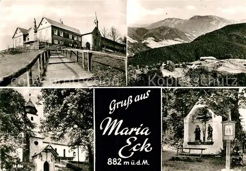 AK / Ansichtskarte Maria Eck Klostergasthof Kapelle Alpenpanorama Kat. Siegsdorf