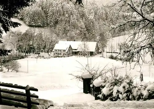 AK / Ansichtskarte Ehlenbogen Gasthof Pension Mittlere Muehle Winterpanorama Kat. Alpirsbach