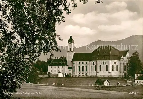 AK / Ansichtskarte Steingaden Oberbayern Die "Wies" Wallfahrtskirche Wieskirche Kat. Steingaden