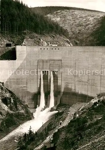 AK / Ansichtskarte Schulenberg Oberharz Okertalsperre Sperrmauer mit ueberlauf Kat. Schulenberg im Oberharz