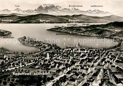 AK / Ansichtskarte Radolfzell Bodensee aus der Vogelperspektive Kat. Radolfzell am Bodensee