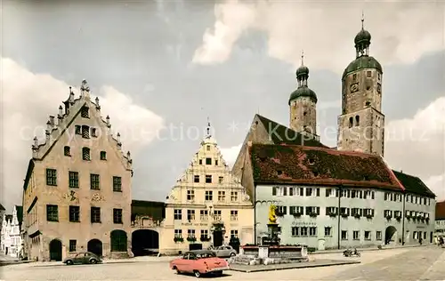 AK / Ansichtskarte Wemding Rathaus Gasthaus zur Krone Sparkasse Kat. Wemding