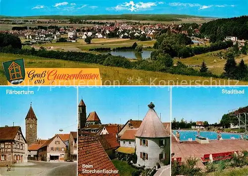 AK / Ansichtskarte Gunzenhausen Altmuehlsee Panorama Faerberturm Beim Storchenfischer Stadtbad  Kat. Gunzenhausen