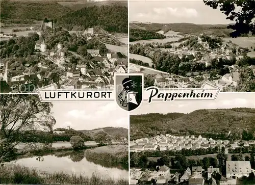 AK / Ansichtskarte Pappenheim Mittelfranken Fliegeraufnahme Schloss Teilansicht  Kat. Pappenheim