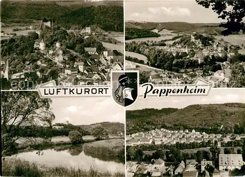 AK / Ansichtskarte Pappenheim Mittelfranken Fliegeraufnahme Burg Teilansicht  Kat. Pappenheim