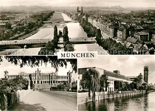 AK / Ansichtskarte Muenchen Stadtpanorama Isar Maximilianeaum  Kat. Muenchen