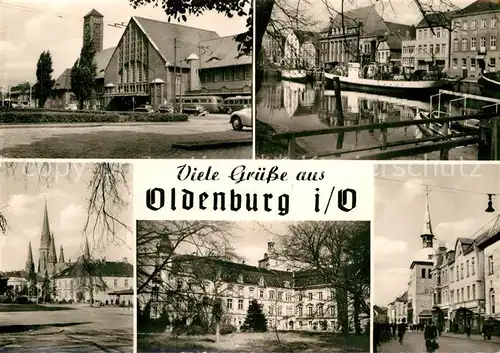 AK / Ansichtskarte Oldenburg Niedersachsen Bahnhof Kanal Schlossplatz Lappan Wahrzeichen Gebaeude Kat. Oldenburg (Oldenburg)