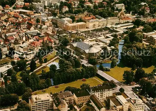 AK / Ansichtskarte Bad Kissingen Regentenbau mit Rosengarten und Saale Fliegeraufnahme Kat. Bad Kissingen