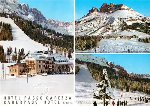 AK / Ansichtskarte Karerpass Suedtirol Hotel Passo Carezza Wintersportplatz Dolomiten Kat. Welschnofen