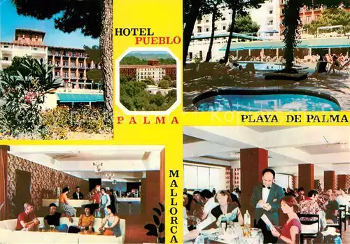 AK / Ansichtskarte Palma de Mallorca Hotel Pueblo Restaurant Bar Swimming Pool Kat. Palma de Mallorca