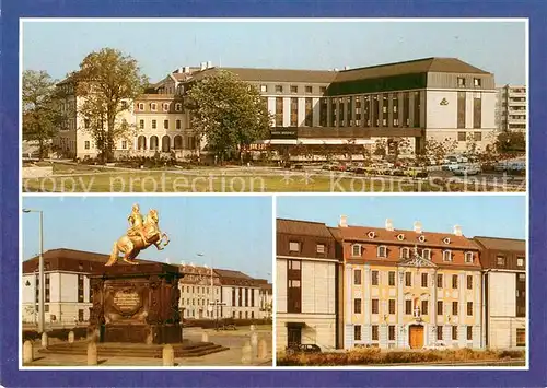 AK / Ansichtskarte Dresden Hotel Bellevue Reiterstandbild Denkmal Kat. Dresden Elbe